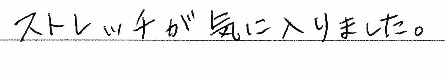�X�g���b�`���C�ɓ���܂����B