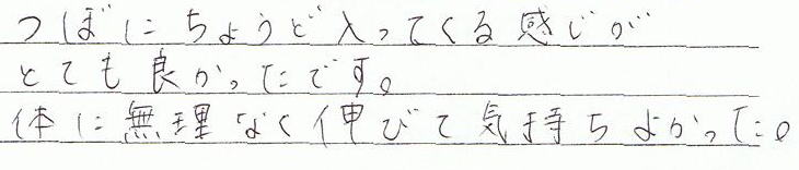 �c�{�ɒ��x�����Ă��銴�����ƂĂ��ǂ������ł��B�̂ɖ����Ȃ��L�тċC�����ǂ������B