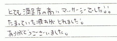 �ƂĂ������x�̍����}�b�T�[�W�ł����I�I���܂��Ă�����ꂪ���܂����I���肪�Ƃ��������܂����B