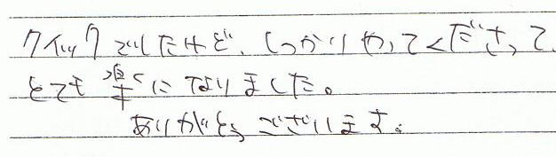 �N�C�b�N�ł������ǁA�����������Ă��������āA�ƂĂ��y�ɂȂ�܂����B���肪�Ƃ��������܂��B