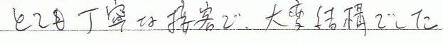 とても丁寧な接客で、大変結構でした。